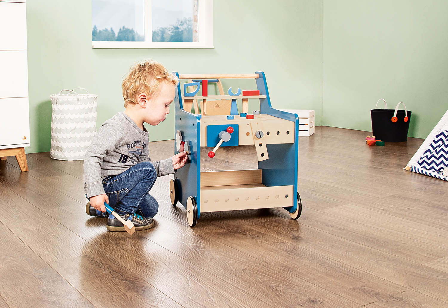 Pinolino Werkzeugwagen Kalle blau