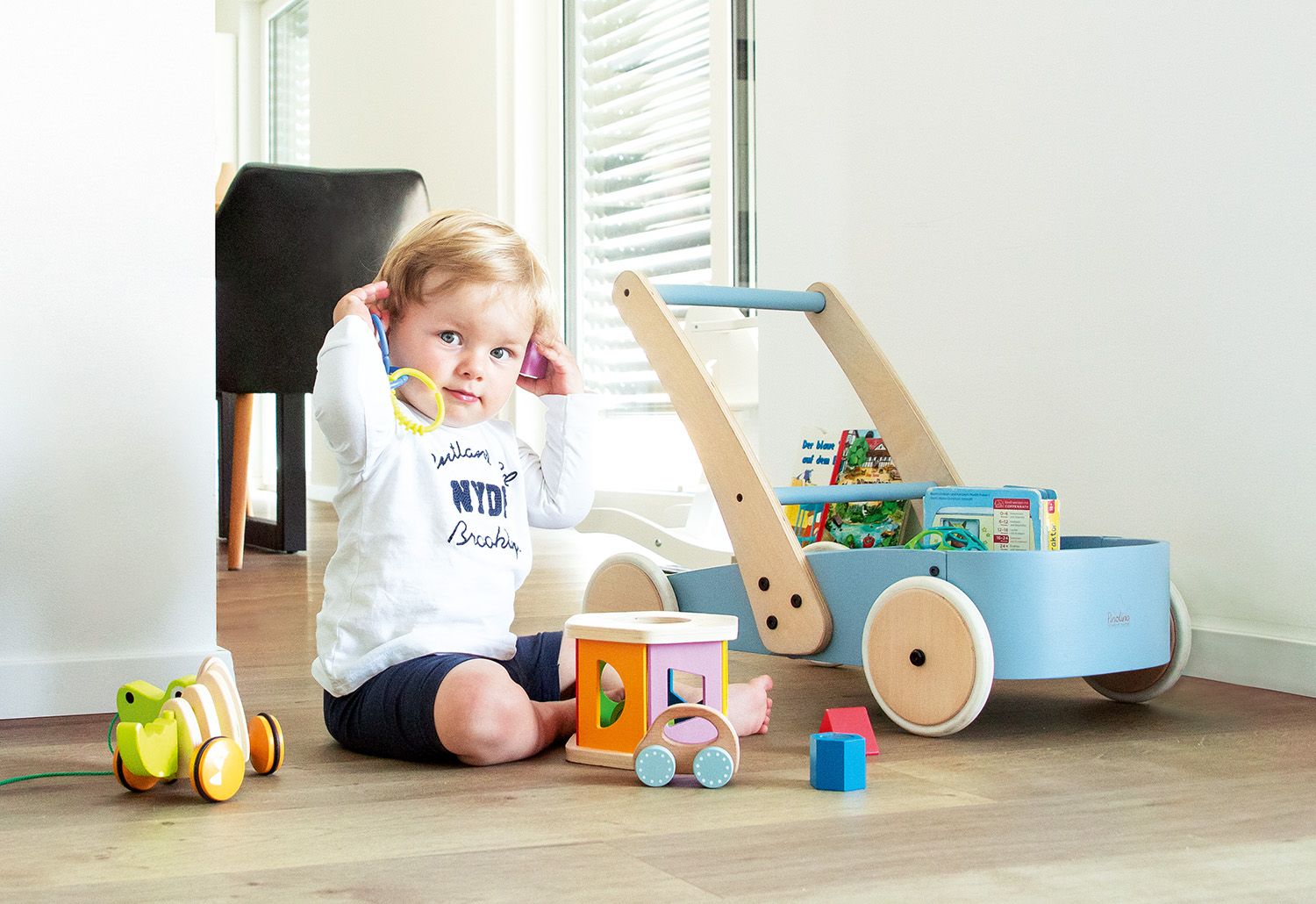 Pinolino Lauflernwagen Fiete blau