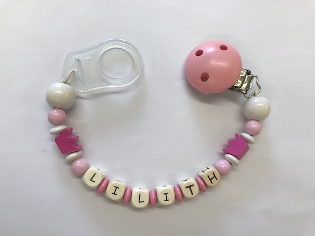 Nuggikette Rosa mit Wunschname