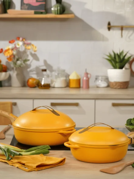 COOKUT Die fabelhafte 8-in-1-Pfanne, Mango gelb, 24 cm