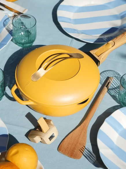 COOKUT Die fabelhafte 8-in-1-Pfanne, Mango gelb, 24 cm