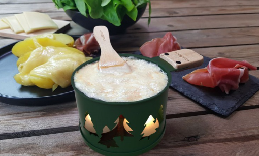 Cookut Kerzen-Raclette-Set, 2 Stück, grün, Tannen
