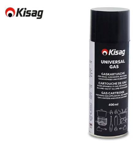 Kisag Gas Nachfülldose 400 ml, inklusive Adapter
