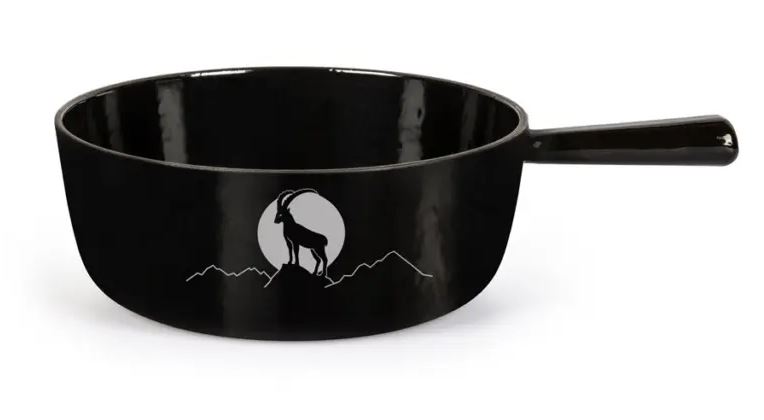 Stöckli Käsefondue Caquelon Induktion 22 cm, Capricorn, schwarz