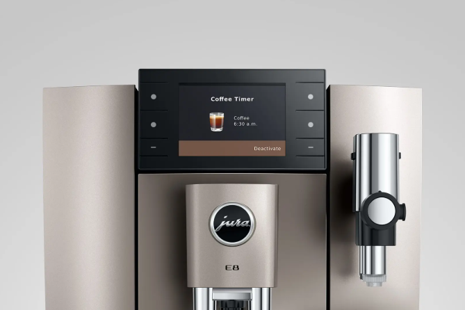 Jura Kaffeevollautomat E8 Midnight Silver (SD) 15713 inklusive Starterpaket Zemp AG*