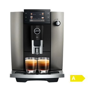Jura Kaffeevollautomat E6 Dark Inox (SD) 15829 inklusive Starterpaket Zemp AG*