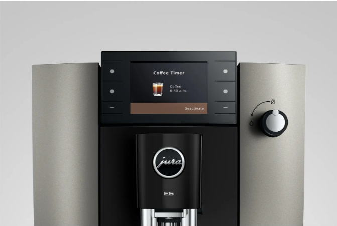 Jura Kaffeevollautomat E6 Dark Inox (SD) 15829 inklusive Starterpaket Zemp AG*