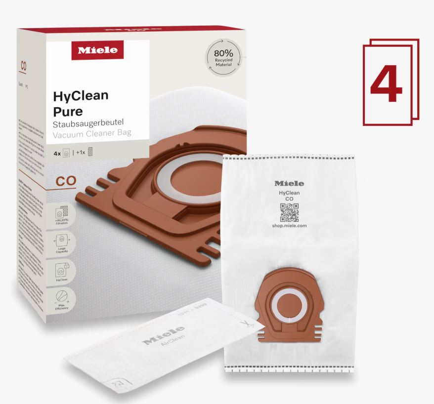 Miele Staubsaugerbeutel CO HyClean Pure 4 Stück + 1 Filter