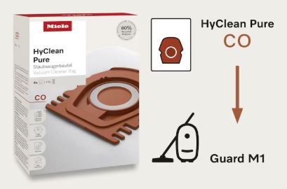 Miele Staubsaugerbeutel CO HyClean Pure 4 Stück + 1 Filter