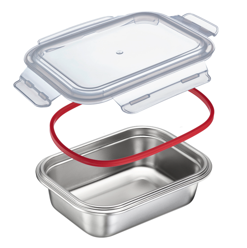Westmark Lunchbox Edelstahl, mikrowellengeeignet, 1300 ml