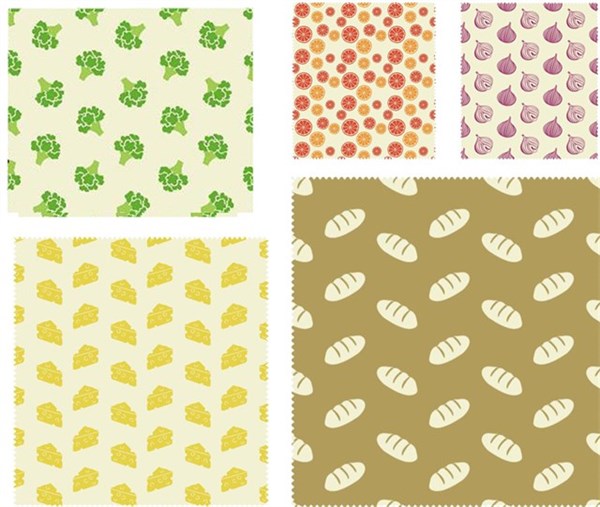 Bienenwachstuch diverse Grössen 5er Set BW20