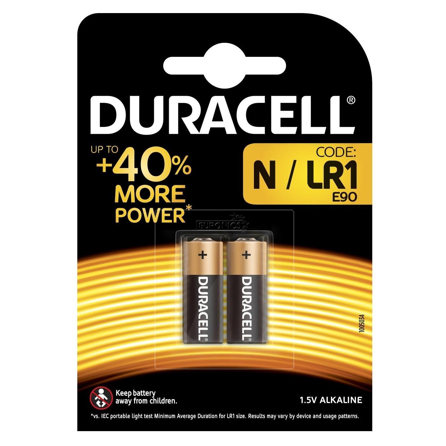 DURACELL Batterien LR1 Alkaline Karte à 2 Stück<br>