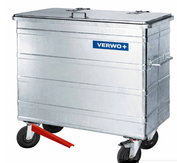 Verwo Stahlcontainer 800 Liter mit Fusspedal
