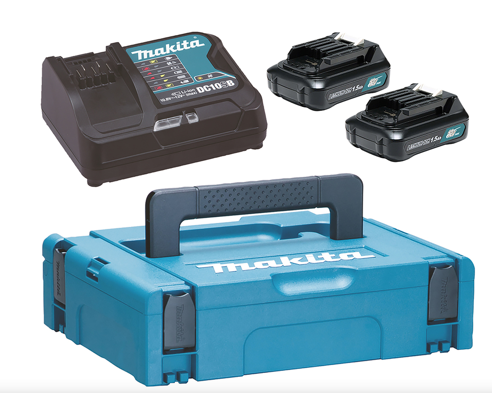Makita Energypack EPAC12-152, 12 V, 1,5 Ah, 2 Akkus, 1 Ladegerät + Koffer