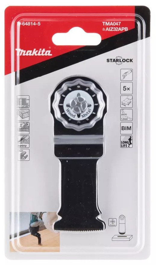 Makita Eintauchsägeblatt für Holz + Metall, 5er Paket, B-64814-5