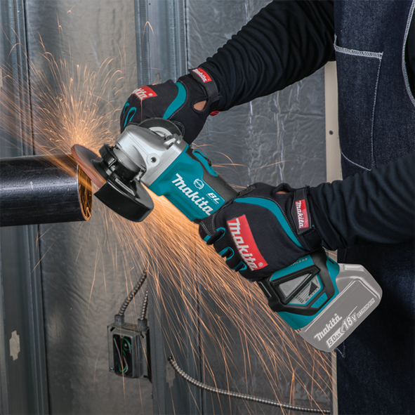 Makita Akku-Winkelschleifer 125 mm, 18 Volt, Drehzahl regulierbar