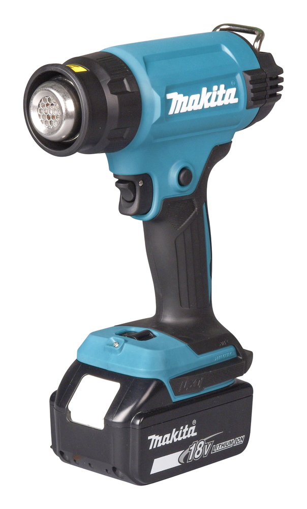 Makita Akku-Heissluftgebläse mit Zubehör und Transportkoffer
