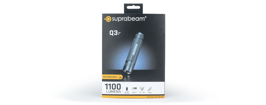 Taschenlampe Suprabeam, LED Lampe Q3r wiederaufladbar