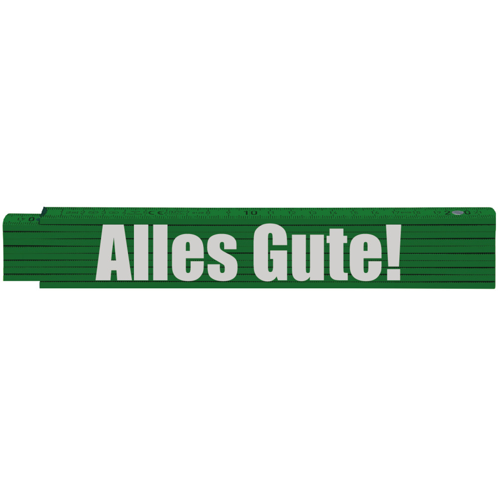 Holz-Gliedermeter “Alles Gute”