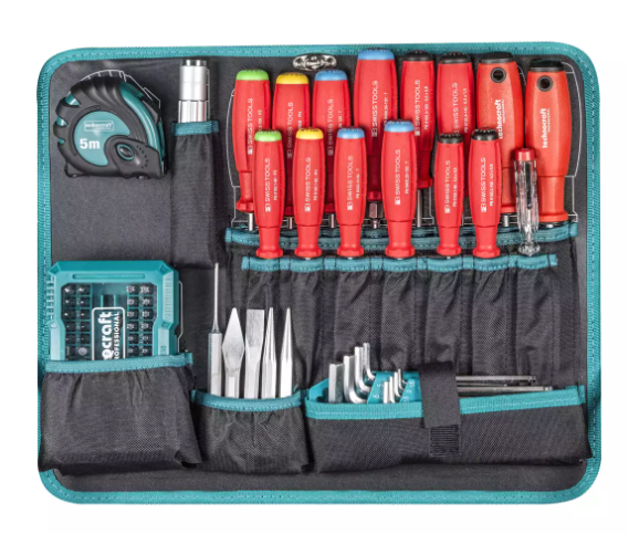 Technocraft PP-Werkzeugkoffer Pro Trolley Premium, 213 teilig, IP65