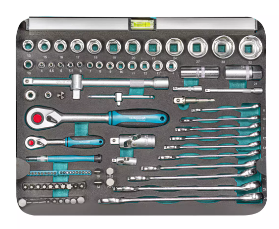 Technocraft PP-Werkzeugkoffer Pro Trolley Premium, 213 teilig, IP65