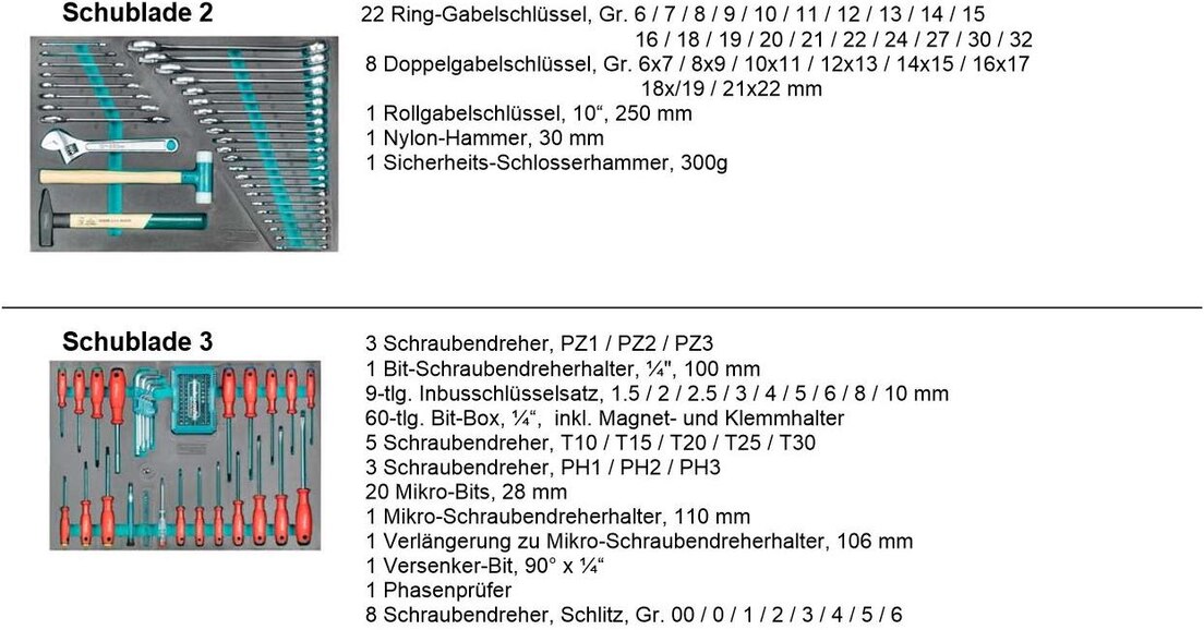 Technocraft Werkstattwagen Swiss Team 297 teilig 665215