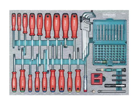 Technocraft Werkstattwagen Swiss Team Wood 282 teilig 729718