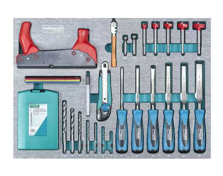 Technocraft Werkstattwagen Swiss Team Wood 282 teilig 729718