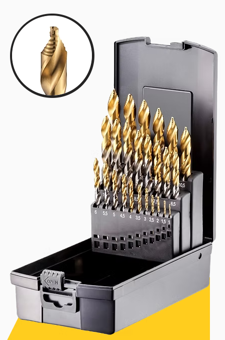 Fortec Spiralbohrer-Satz Premium Line, 19-teilig, 1.0 – 10.0 x 0,5 mm