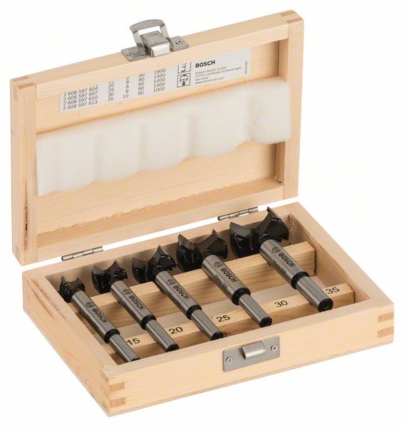 Kunstbohrer-Set HM, 5-teilig, 15 - 35 mm<br>