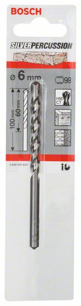 Betonbohrer CYL-3, Silver Percussion, 6 x 60 x 100 mm, d 5,5 mm, 1er-Pack<br>