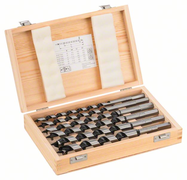 Schlangenbohrer-Set, 6-teilig, 10 - 20 mm, 160 mm, 235 mm<br>