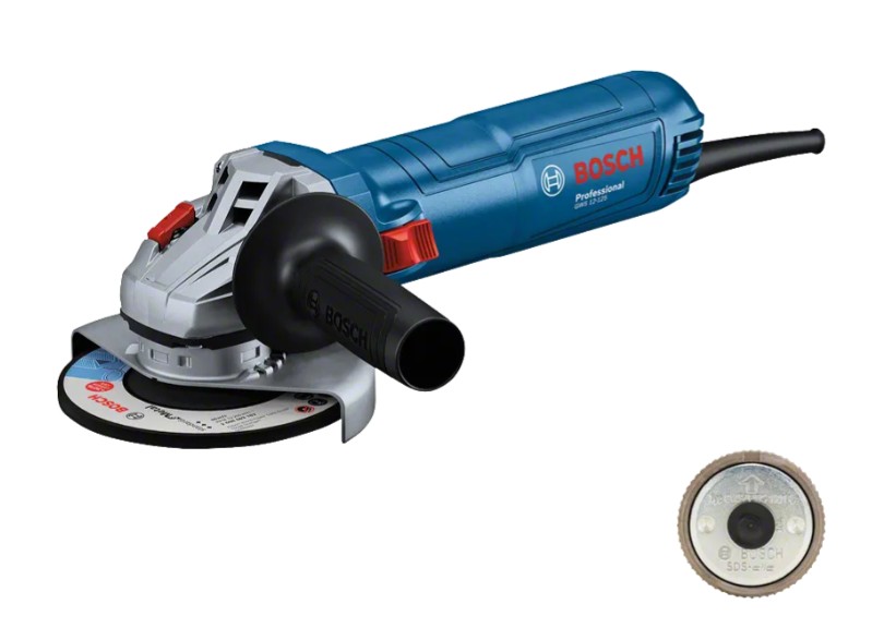 Bosch GWS 12-125 Winkelschleifer mit Standard-Seitengriff.<br>