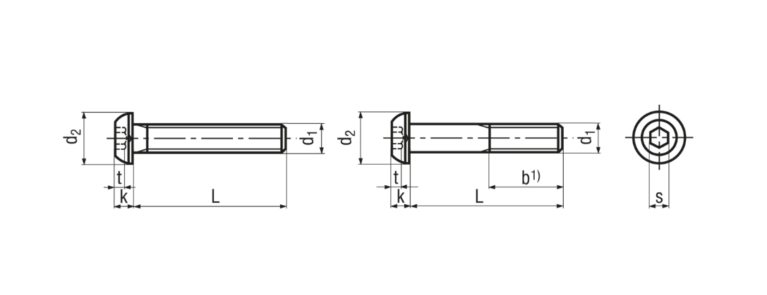Linsenschrauben mit Innen-6-kant, INOX<br>