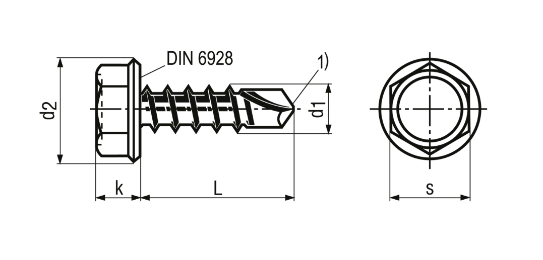 Sechskant-Bohrschrauben K ecosyn&reg;-drill, verzinkt getempert blau<br>