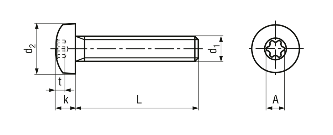 Linsenschrauben mit Innensechsrund ohne Schaft, verzinkt<br>