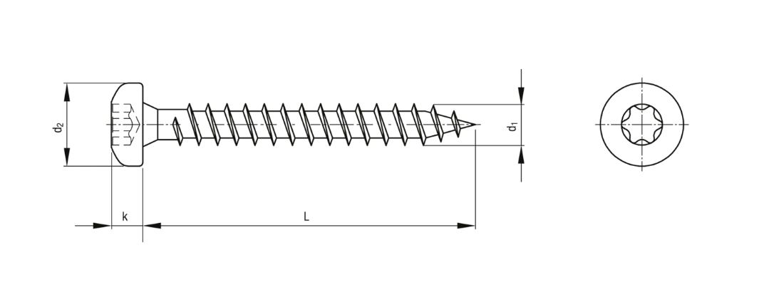 Halbrundkopf-Spanplattenschrauben INOX<br>