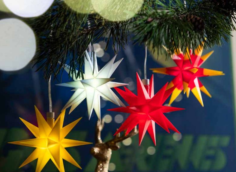 Fester-Stern LED 18 Zacken, weiss<br>