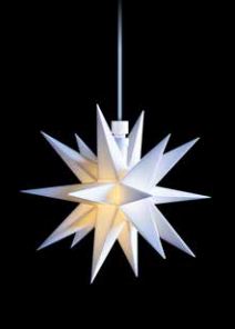 Mini-Stern LED 18 Zacken, weiss<br> Durchmesser Stern: 12 cm