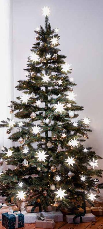 Sternenketten LED, 18 Zacken, 9 Sterne<br>