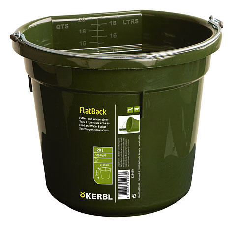 Futter und Wassereimer FlatBack<br> Farbe: grün