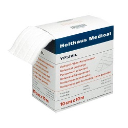 Zellstoff-Vlies-Kompresse 10cm x 10m<br>