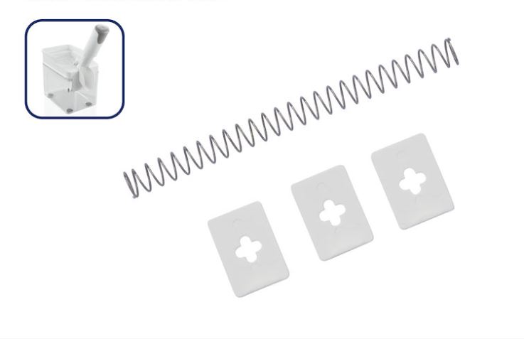 Abstreifgummi 3 Stück + 1 Feder<br>