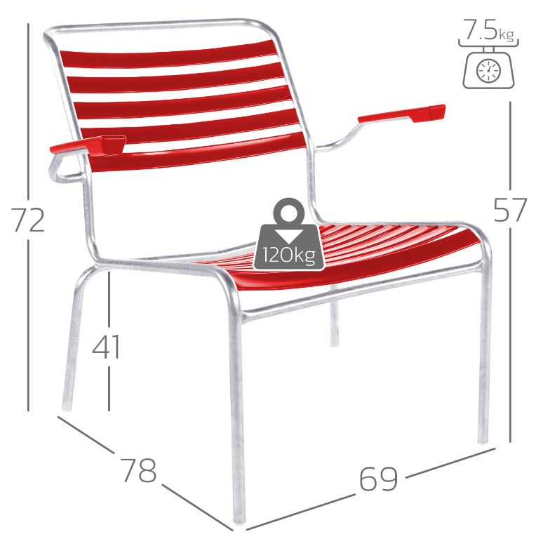 Lounger Säntis mit Armlehne<br>