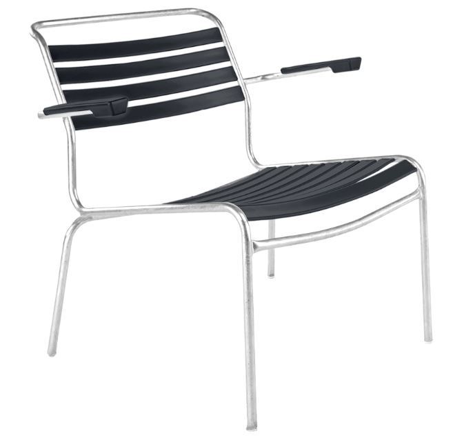 Lounger Säntis mit Armlehne<br> Farbe: anthrazit