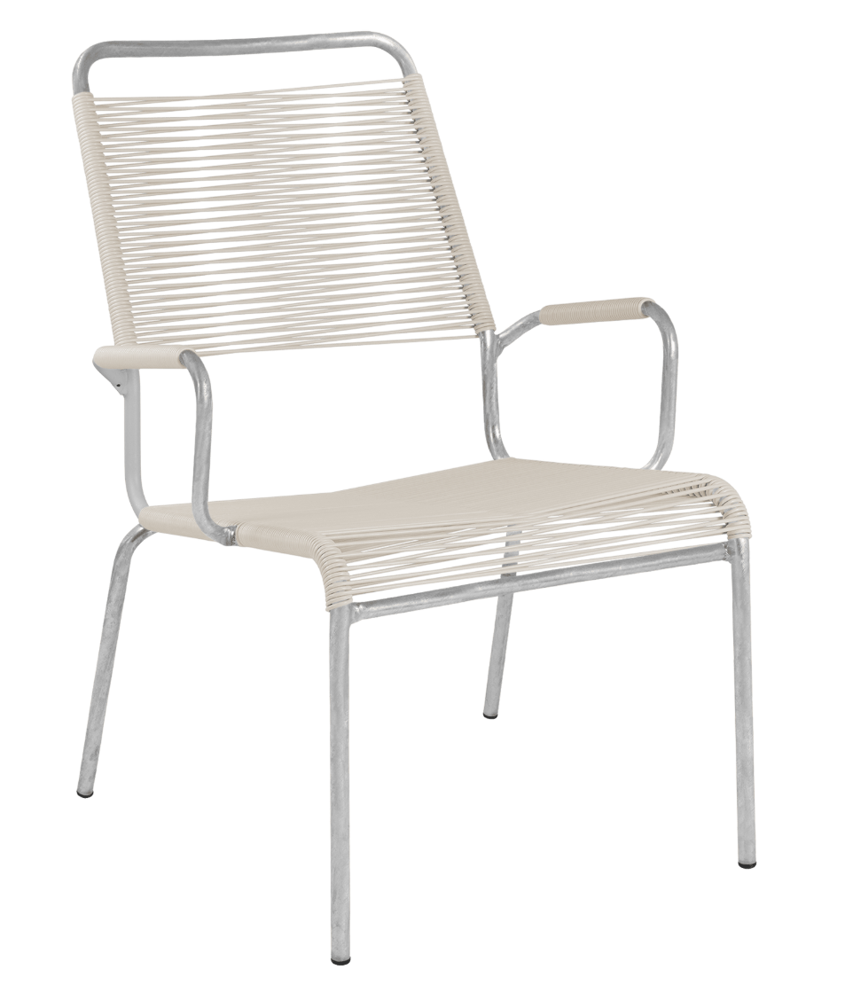 Spaghetti-Salonsessel Rigi mit Armlehne, pastellsand<br> Farbe: pastellsand