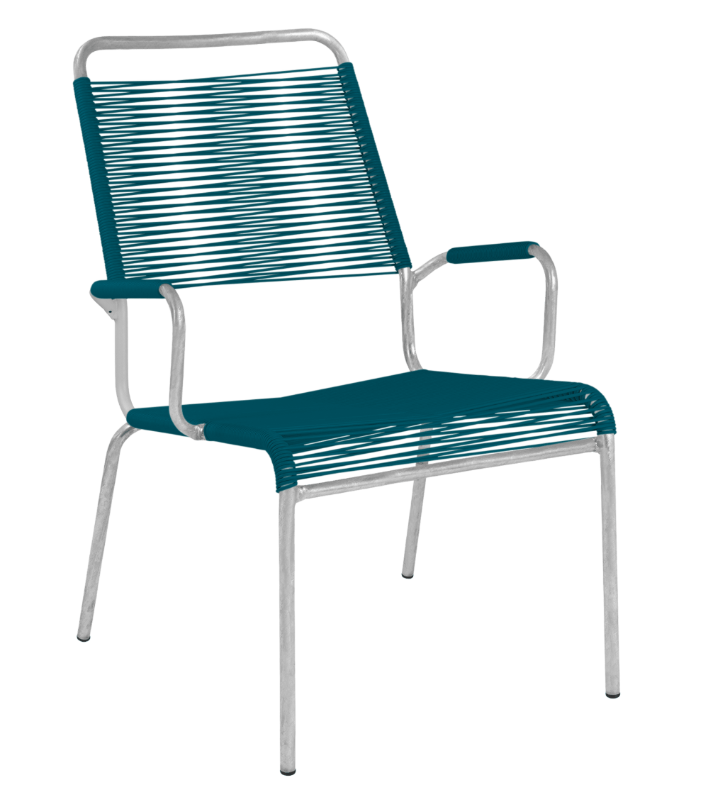 Spaghetti-Salonsessel Rigi mit Armlehne, kaliblau<br> Farbe: kaliblau