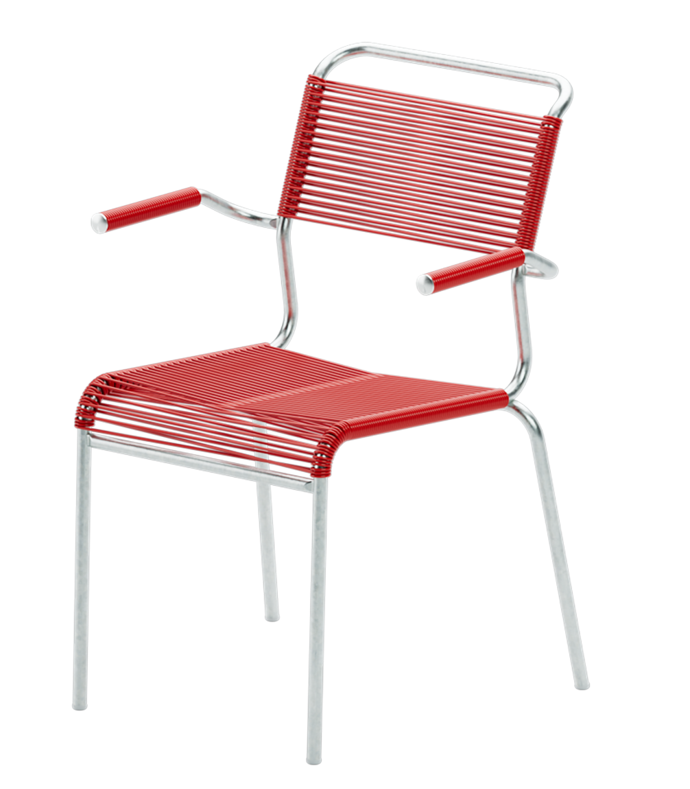 Sessel Spagh.m.Arml. rot<br> Farbe: rot