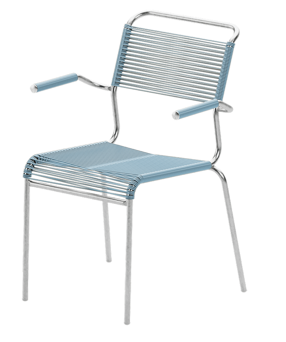 Sessel Spagh.mArml.past.bl.fvz<br> Farbe: pastellblau