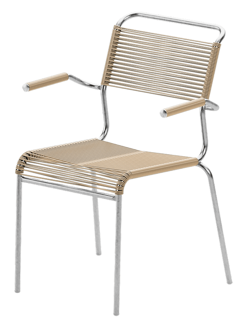 Sessel Spagh.m.Arml.past.braun<br> Farbe: pastellbraun